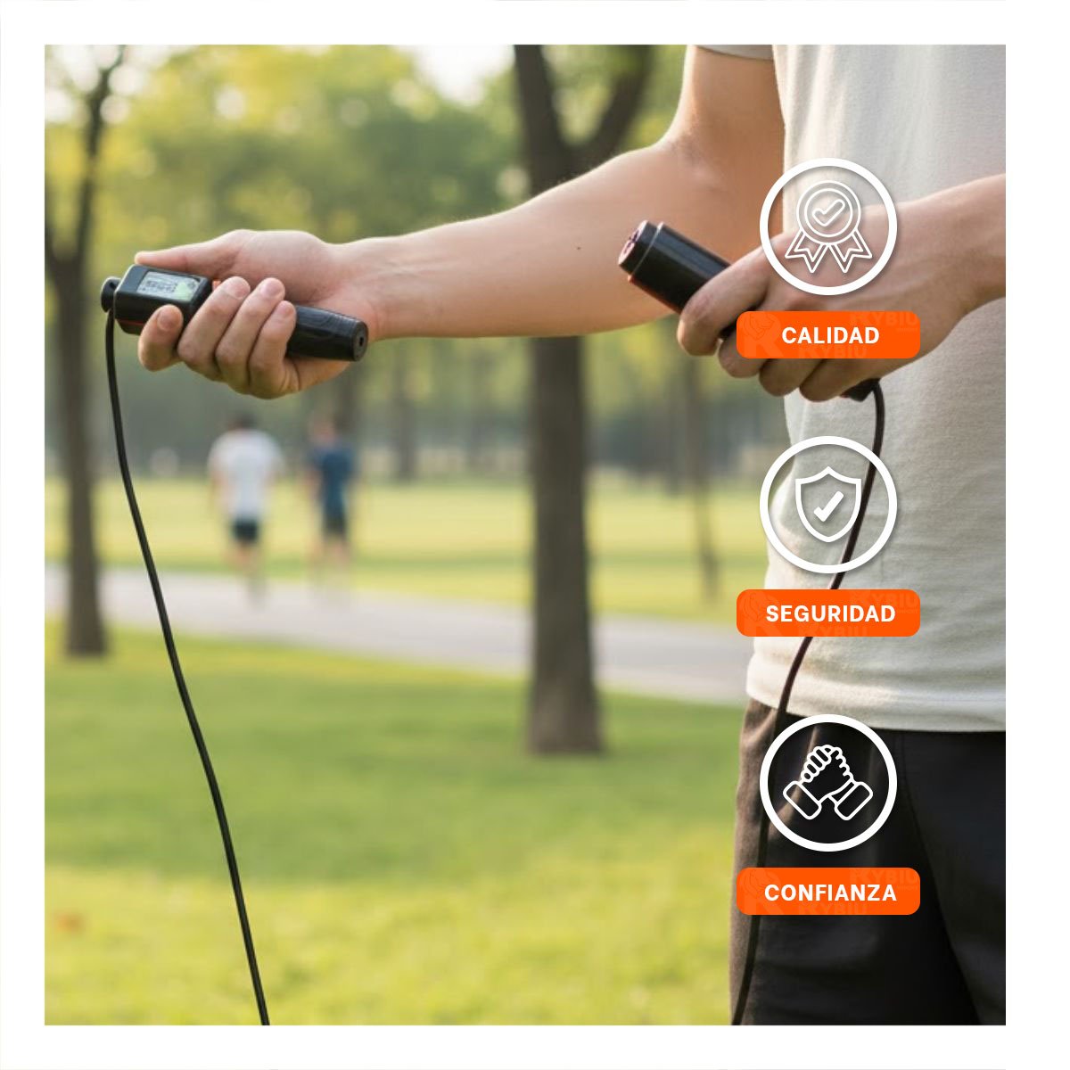 PACK12 TONIFICA MUSCULOS CON SOGA ERGONOMICA NEGRO - 3