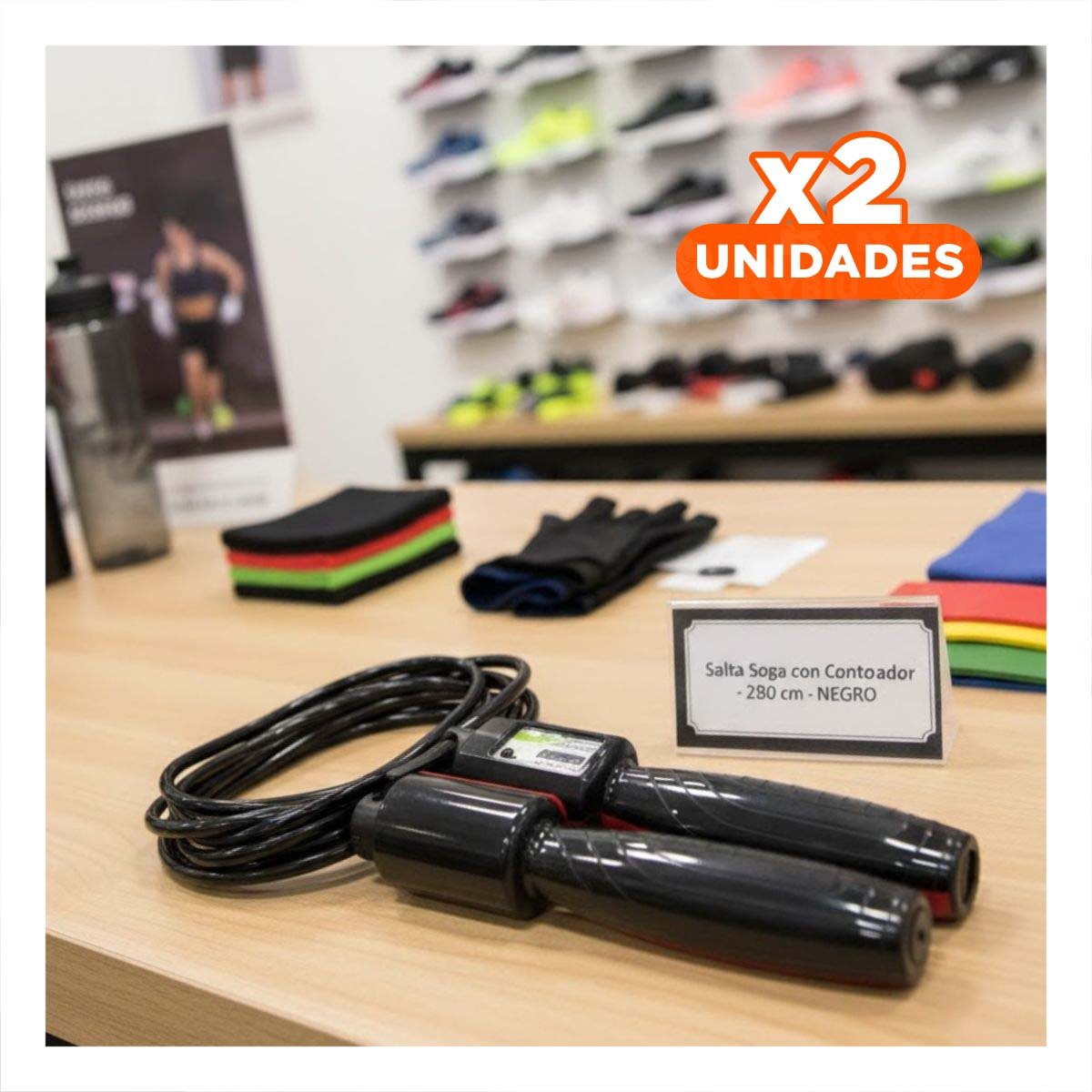 PACK2 EJERCICIOS INTENSIVOS CON CUERDA PARA FITNESS NEGRO YREGALO STICKER - 1