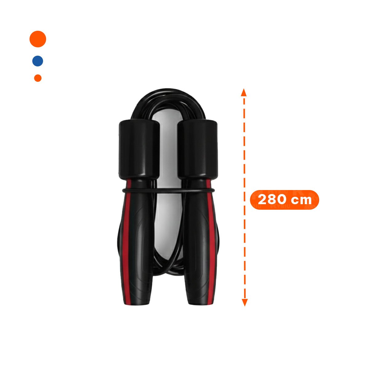 PACK12 PREPARACION DEPORTIVA CON SOGA PARA CARDIO NEGRO YREGALO STICKER - 4