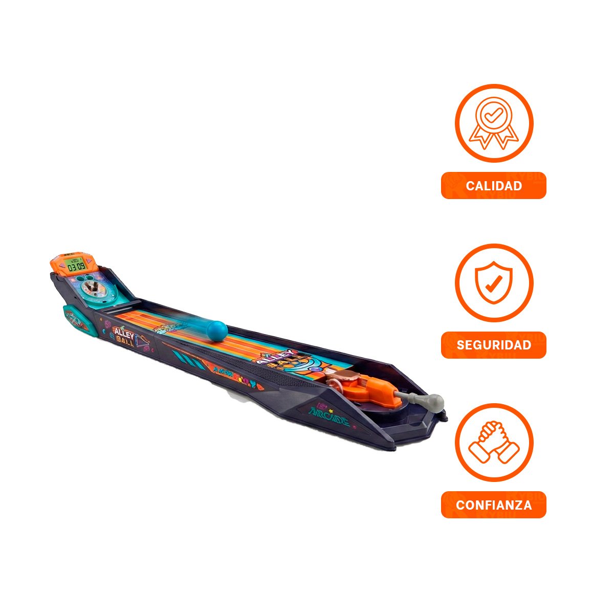 TABLERO DE PELOTA DE CALLE ELECTRONICO PARA JUEGO DINAMICO EN AZUL Y NARANJA 85CM - 3