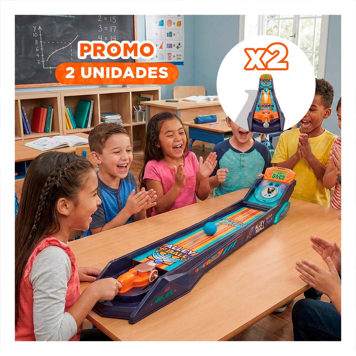 PACK2 PLATAFORMA DE PELOTA DE CALLE ELECTRONICO PARA JUEGO EN AZUL Y NARANJA YREGALO STICKER - 1