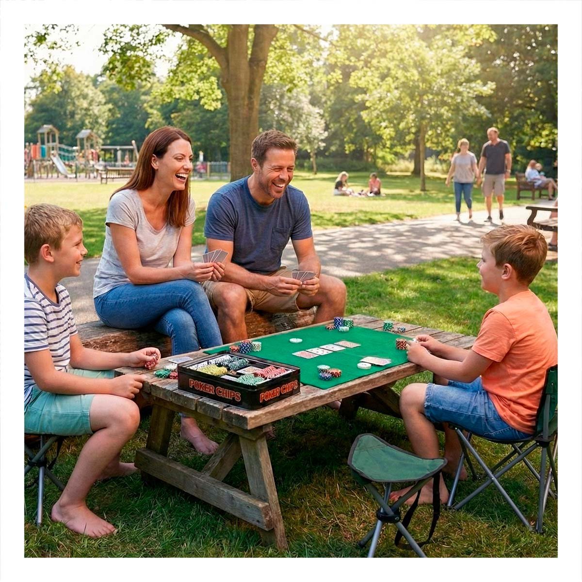PACK4 SELECCION DE FICHAS POKER NEGRO PARA MESA DE JUEGO EN CASA - 5