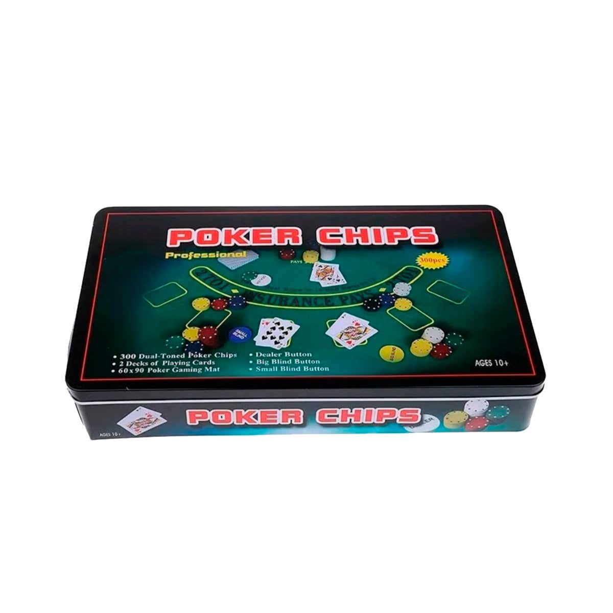 ENTRETENIMIENTO DE FICHAS POKER NEGRO PARA JUEGO DE MESA EN CASA YPAPEL REGALO - 1
