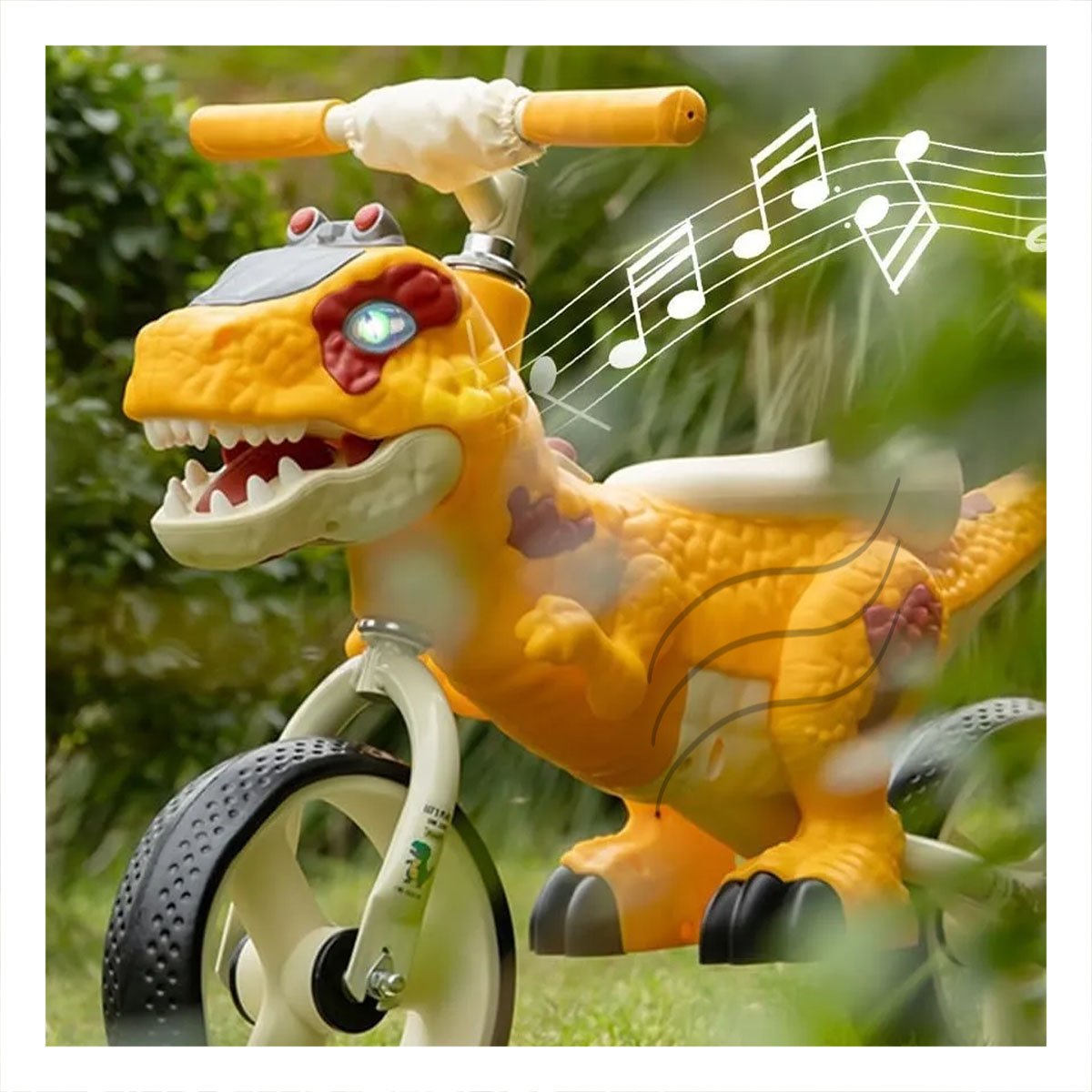 PACK2 TRANSPORTE DINOSAURIO PENSADO PARA USO RECREATIVO EN AMARILLO 73X45X59CM YPAPEL REGALO - 5