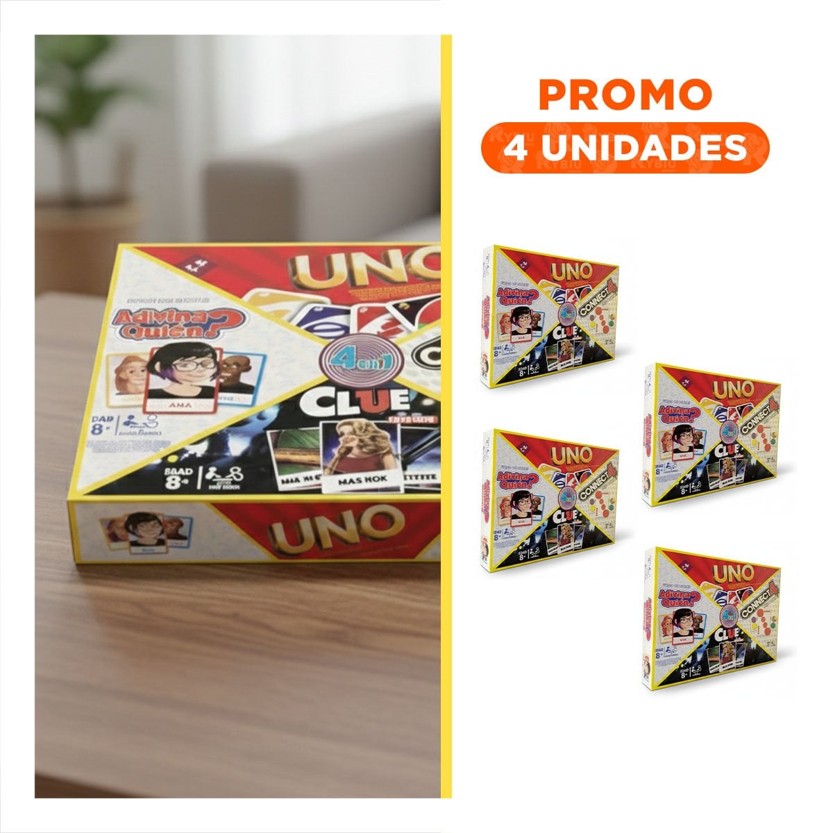 PACK4 AMBIENTE DE MESA MULTICOLOR PARA JUEGOS Y REUNIONES YREGALO STICKER - 1