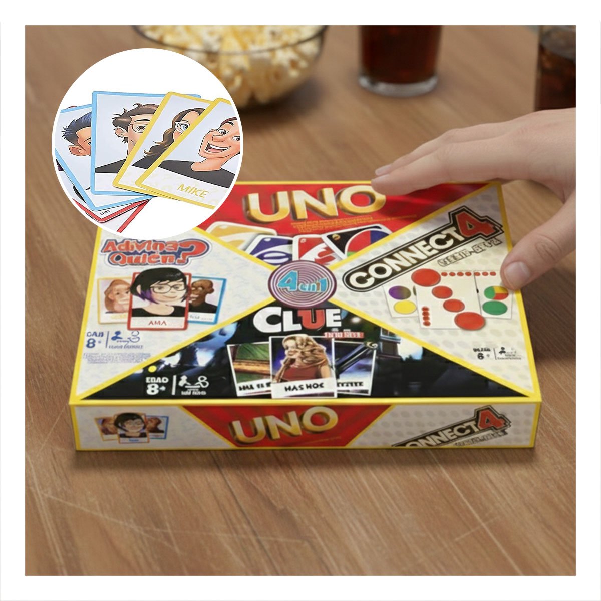 RETO SOCIAL DE MESA MULTICOLOR CON MISTERIO PARA COMPARTIR EN CASA YREGALO STICKER - 5