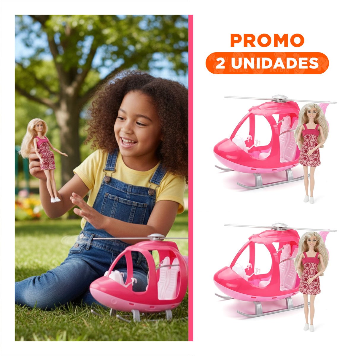 PACK2 ELEMENTO AEREO ROSADO CON FIGURA VOLADORA PARA HORAS DE DIVERSION EN HOGAR - 1
