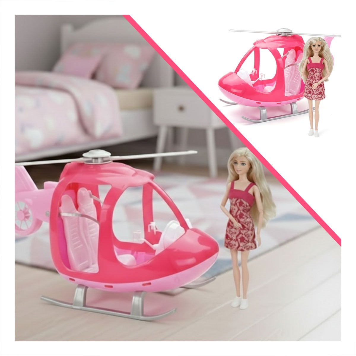 UNIDAD AEREA ROSADA CON FIGURA VOLADORA PARA DIVERSION RECREATIVA EN EL HOGAR YLIGAS REGALO - 3