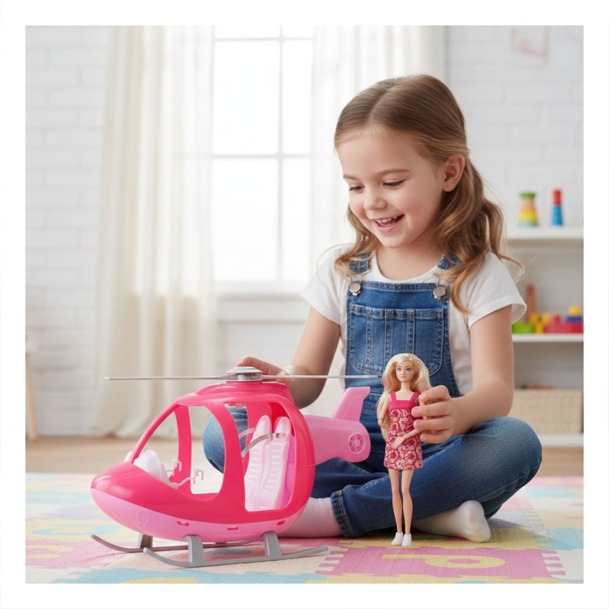 FIGURA VOLADORA ROSADA CON FIGURA INTERACTIVA PARA DIVERSION DURANTE EL JUEGO EN CASA - 1