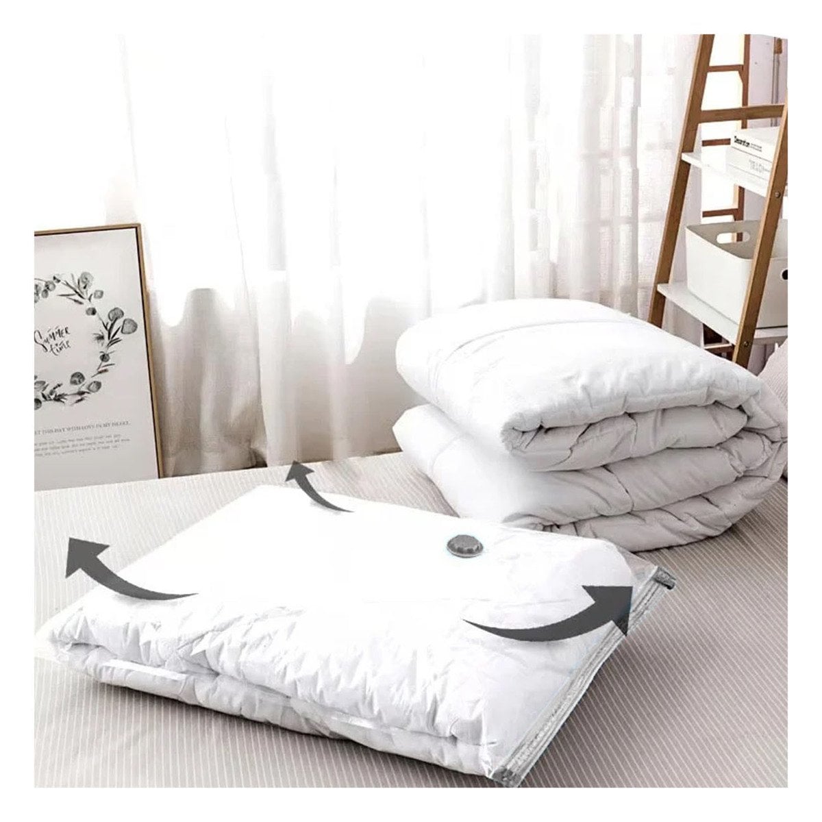 PACK4 SACO AL VACIO DURABLE Y REUTILIZABLE TRANSPARENTE EMPAQUE GRIS YPAPEL REGALO - 2