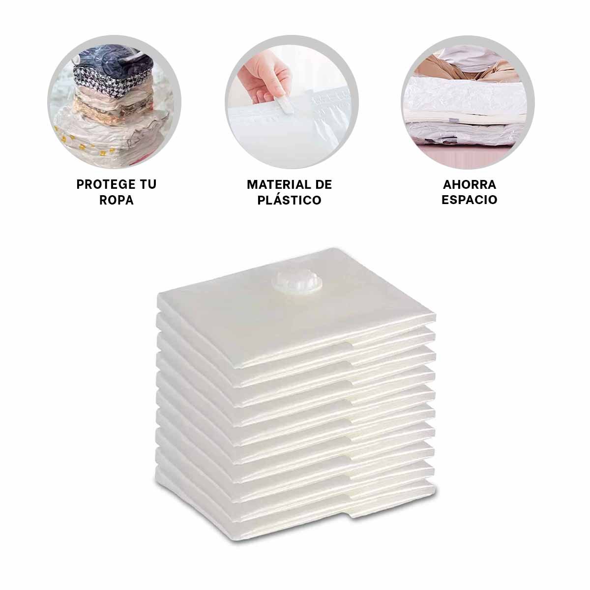 PACK6 SISTEMA AL VACIO COMPACTO PARA CLOSET 70X110CM EMPAQUE VERDE YREGALO STICKER - 2