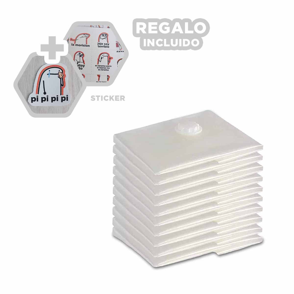 EMPAQUE AL VACIO COMPACTO Y RESISTENTE 70X110CM EMPAQUE VERDE YREGALO STICKER - 1