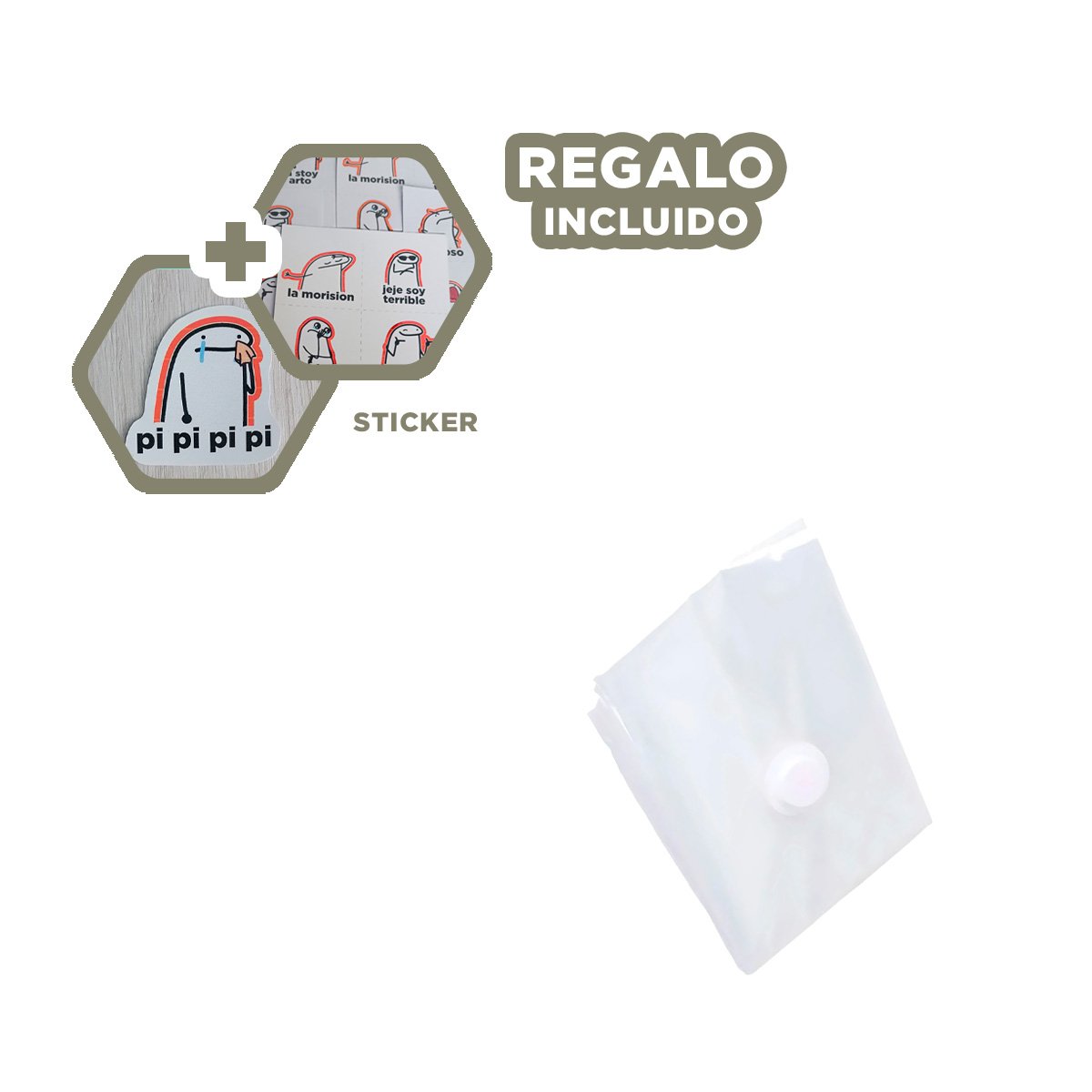 EMPAQUE PARA PRENDAS DE ALGODON Y LANA 80X130CM TRANSPARENTE YREGALO STICKER - 1
