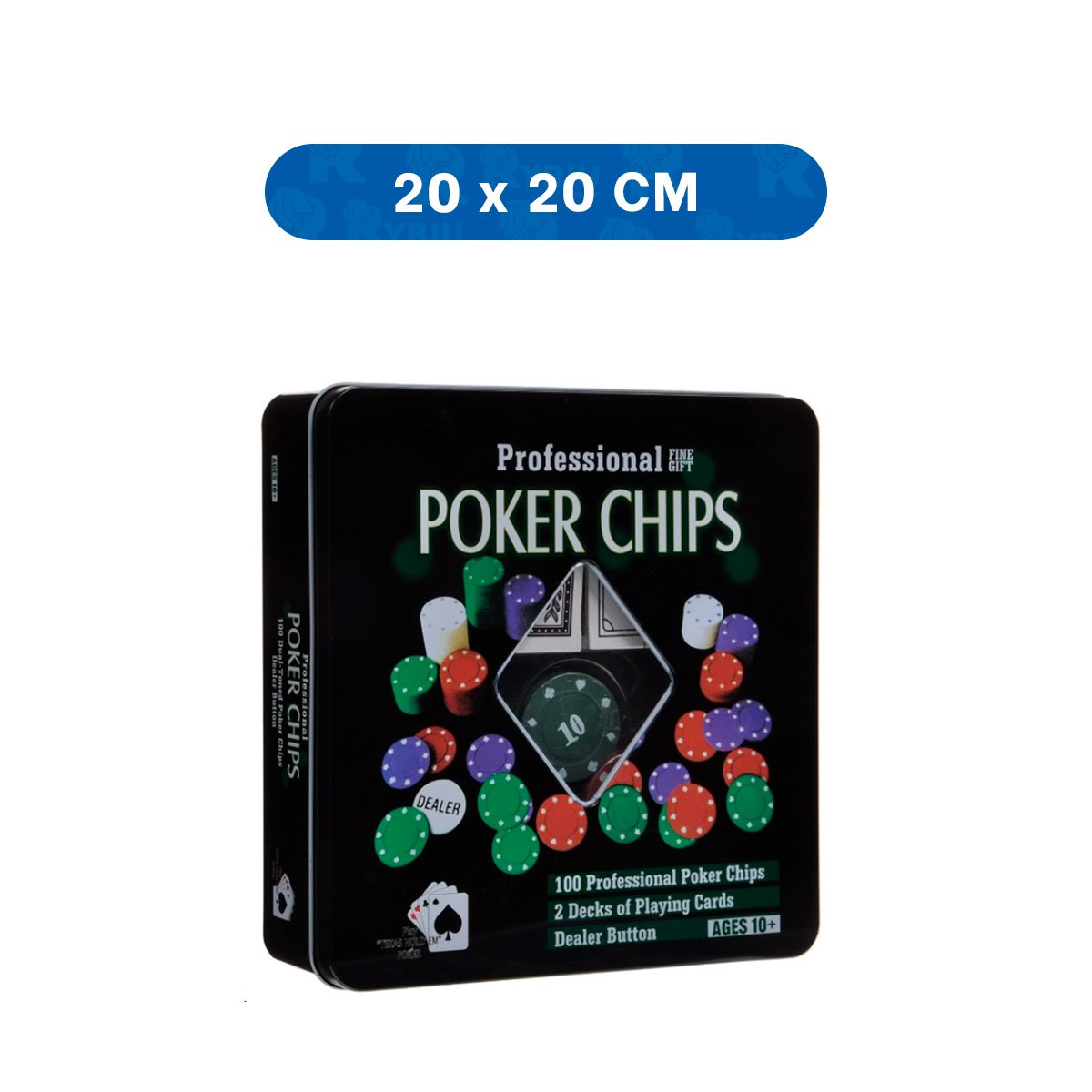 PACK6 COLECCION CLASICA DE POKER NEGRO PARA JUEGOS DE MESA YREGALO STICKER - 4