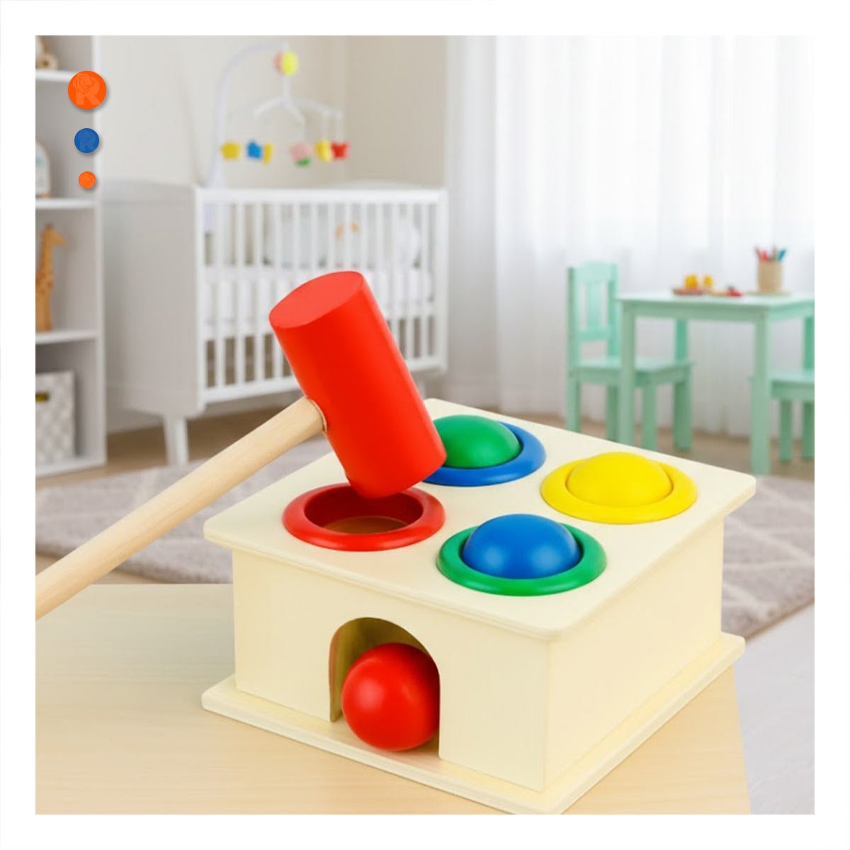 PACK2 DISPOSITIVO GOLPEA LA PELOTA MULTICOLOR JUEGO MANUAL PARA CASA YREGALO STICKER - 5