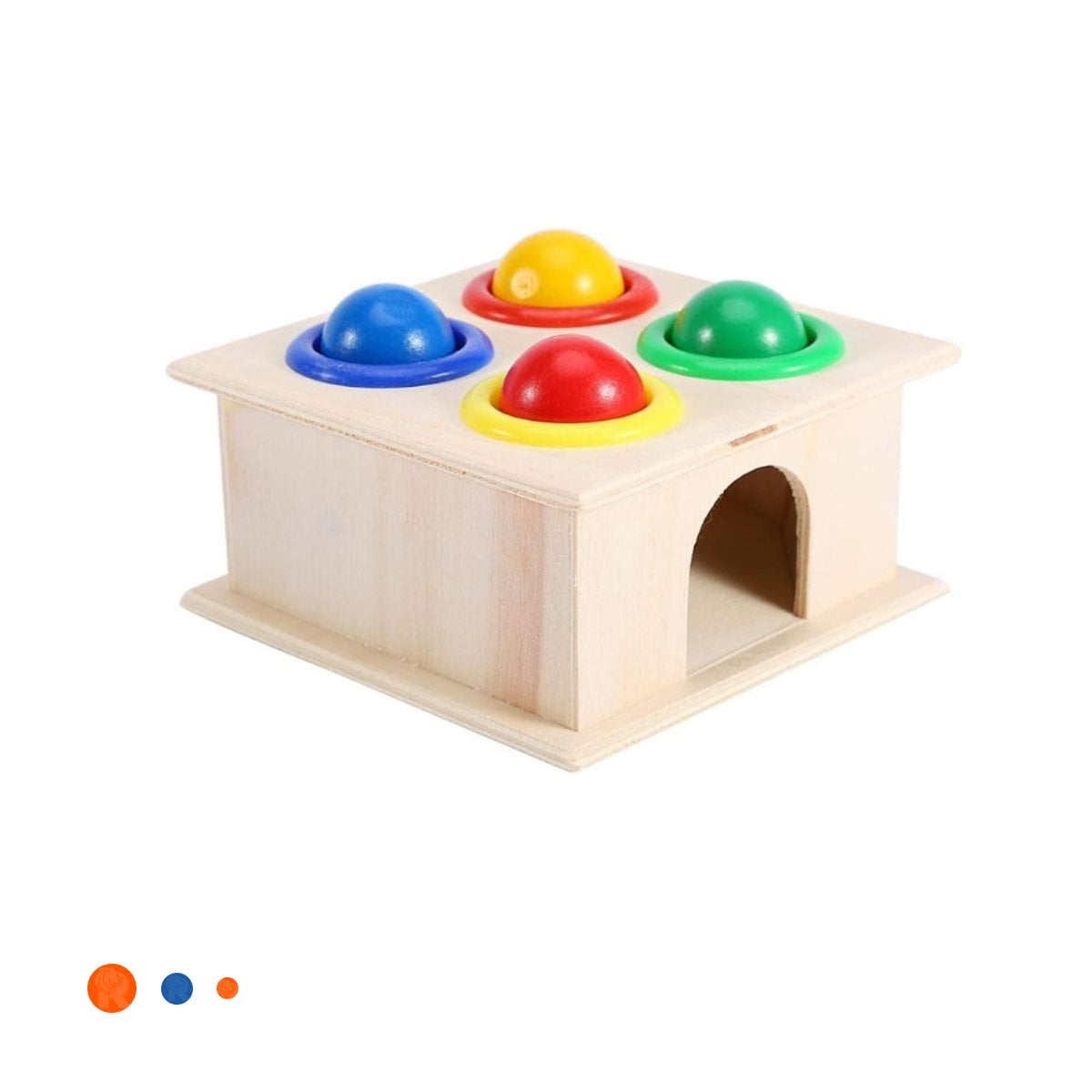 PACK6 ELEMENTO LUDICO GOLPEA LA PELOTA MULTICOLOR PARA CASA Y USO DIARIO YREGALO STICKER - 2