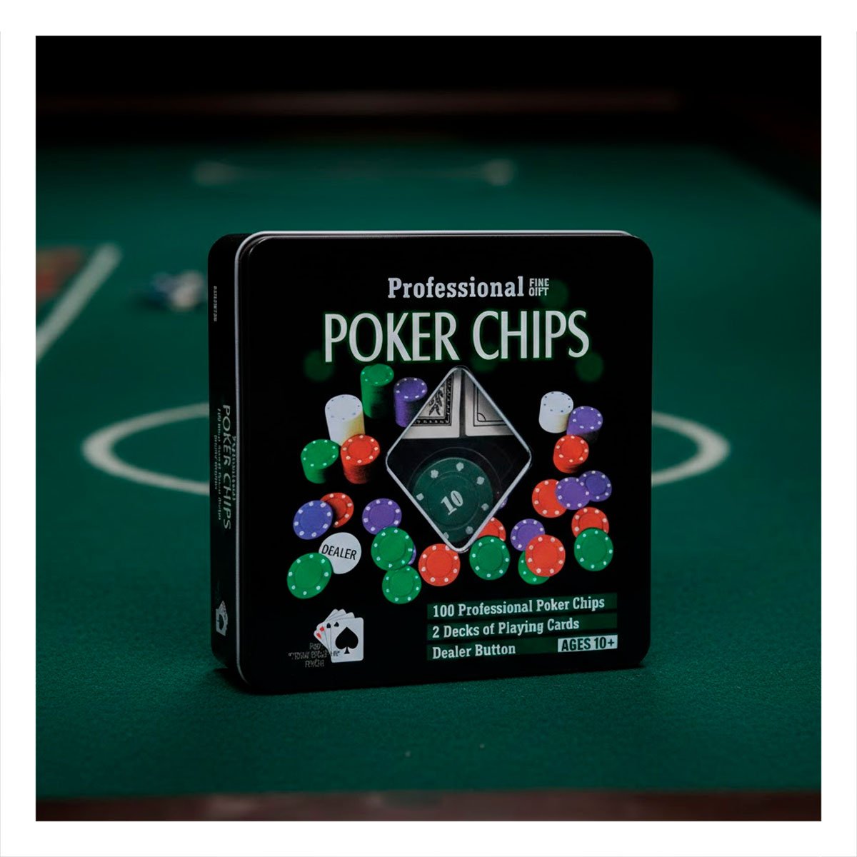 PIEZAS CLASICAS DE POKER NEGRO PARA JUEGOS DE MESA EN CASA - 1