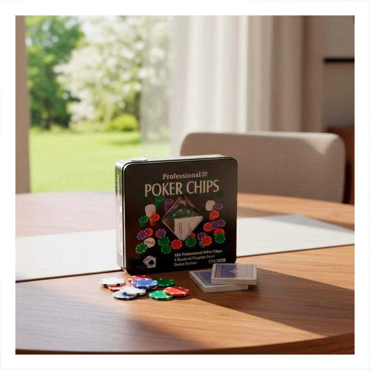 PIEZAS CLASICAS DE POKER NEGRO PARA JUEGOS DE MESA EN CASA - 2