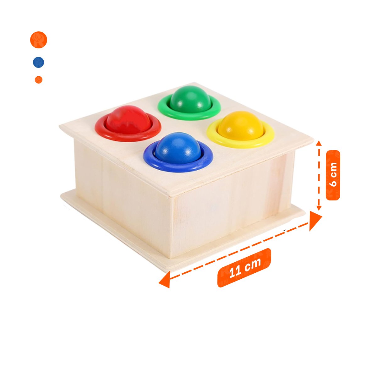 PACK4 MODULO LUDICO GOLPEA LA PELOTA MULTICOLOR JUEGO PARAHOGAR YREGALO STICKER - 4