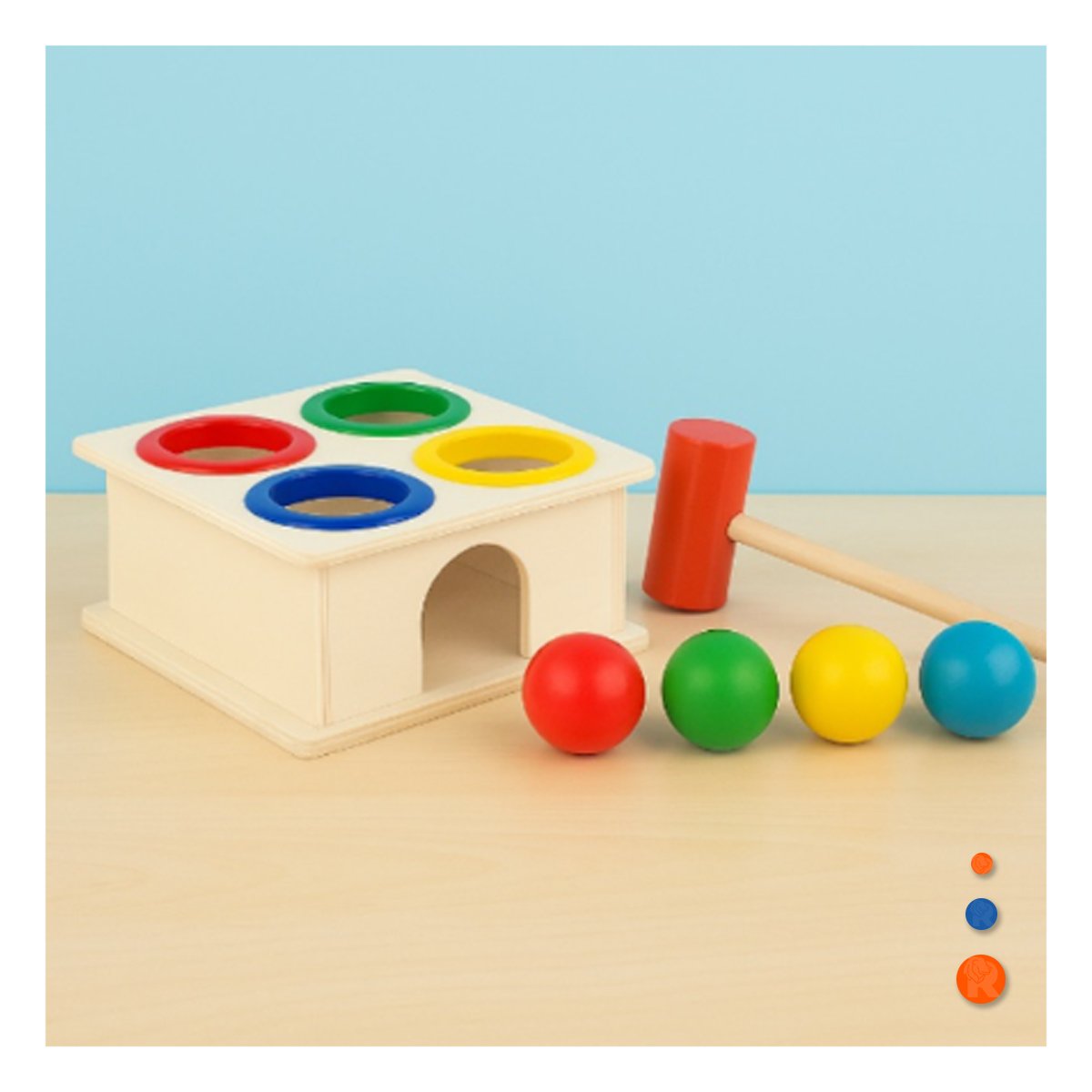 PACK4 ESTRUCTURA LUDICA GOLPEA LA PELOTA MULTICOLOR PARA CASA Y USO FAMILIAR YPAPEL REGALO - 5