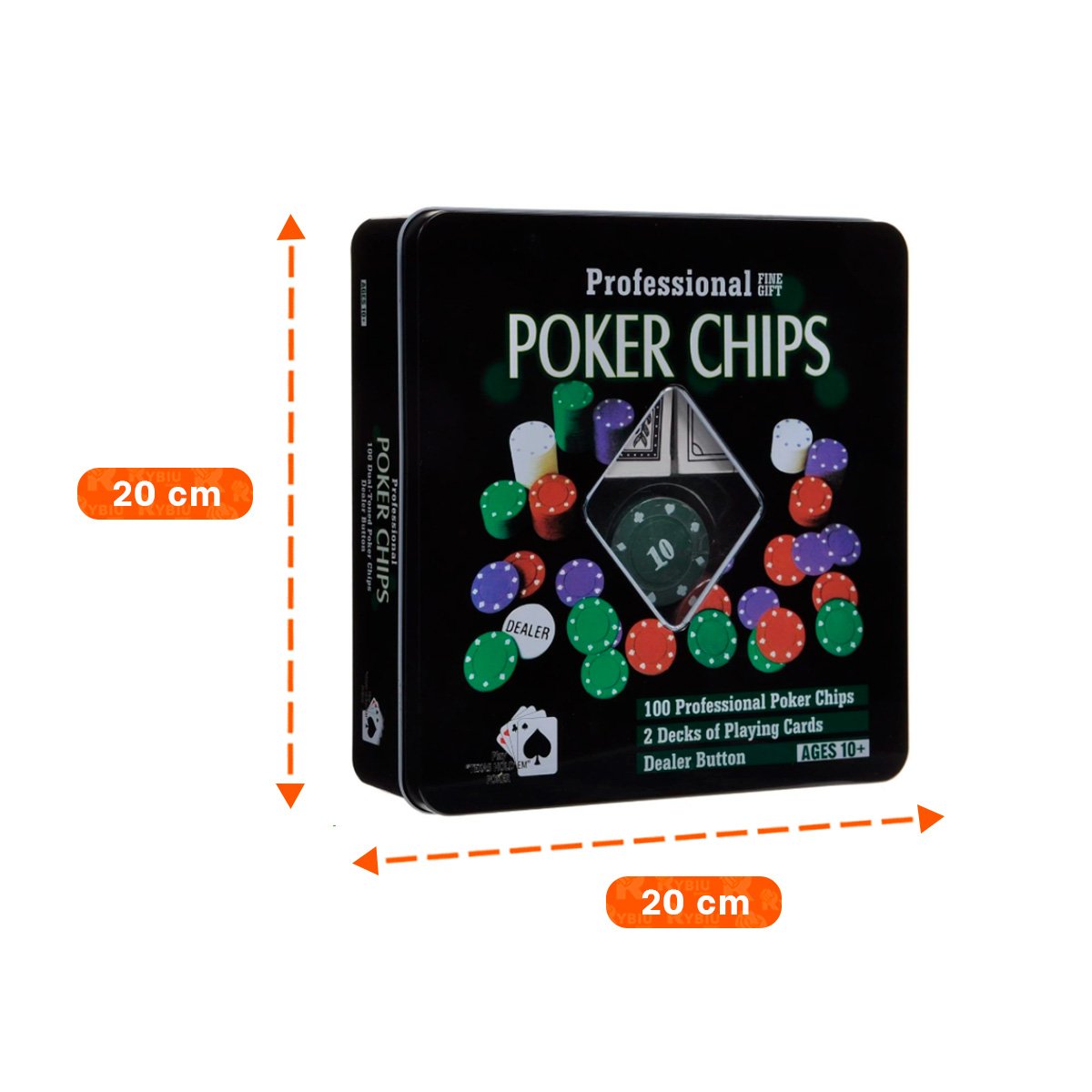 PACK6 MATERIAL CLASICO DE POKER NEGRO PARA JUEGOS DE MESA YPAPEL REGALO - 4