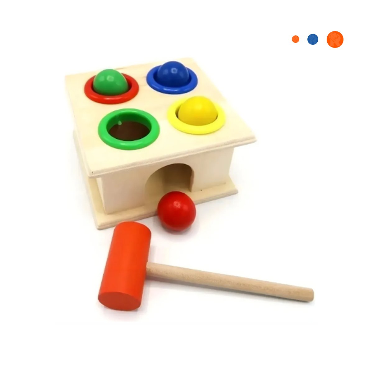 UNIDAD GOLPEA LA PELOTA MULTICOLOR JUEGO MANUAL PARA CASA Y HOGAR YREGALO STICKER - 3