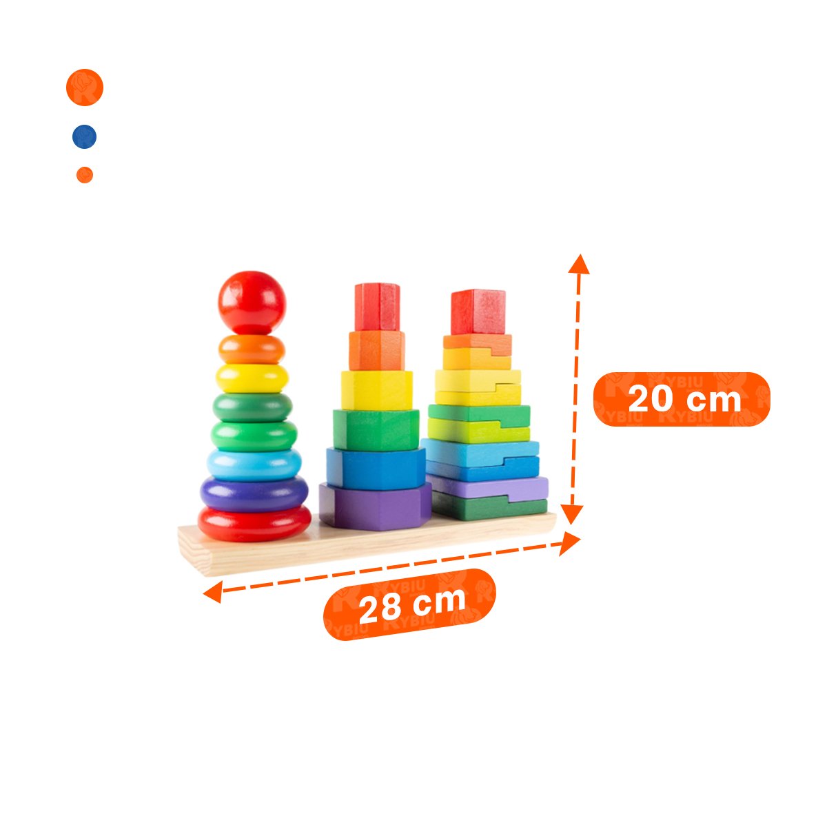 PACK2 ESTRUCTURAS APILABLES MULTICOLOR PARA JUEGO CREATIVO EN ESPACIOS DE CASA YPAPEL REGALO - 4