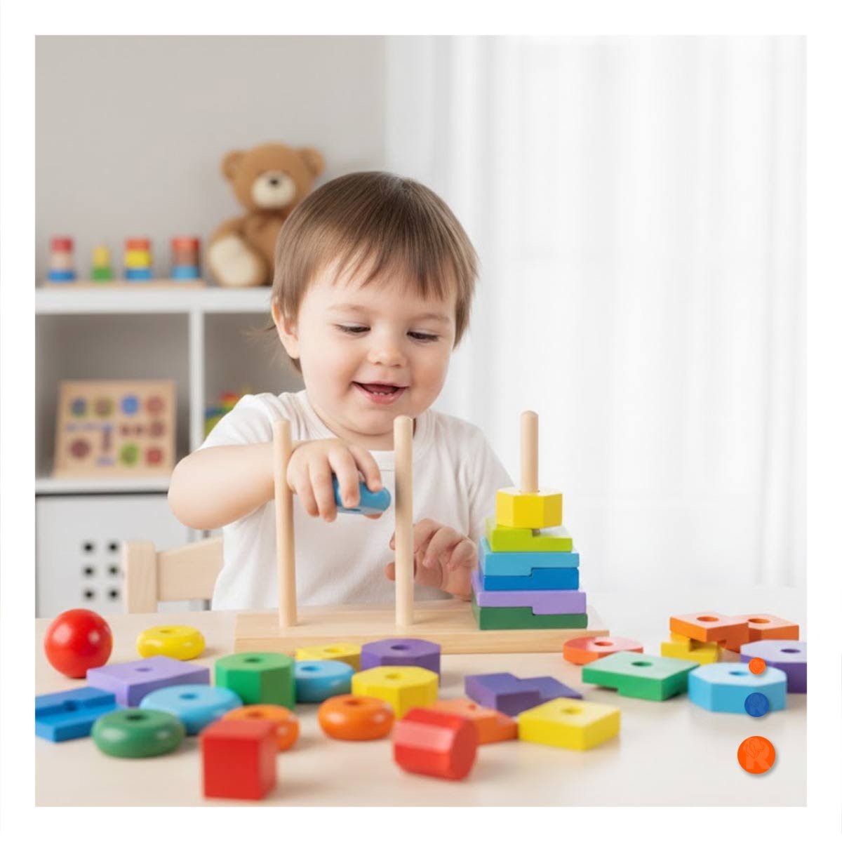 PACK2 ESTRUCTURAS APILABLES MULTICOLOR PARA JUEGO CREATIVO EN ESPACIOS DE CASA YPAPEL REGALO - 5