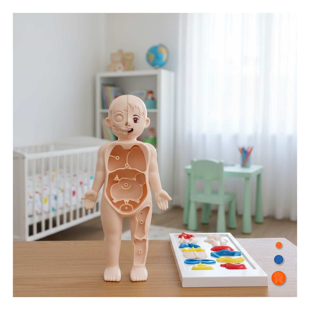 PACK4 APOYO ESCOLAR DE ORGANOS HUMANOS MULTICOLOR PARA ESTUDIO YPAPEL REGALO - 5