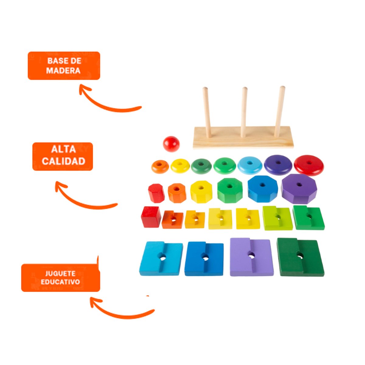 COLUMNAS APILABLES MULTICOLOR PARA JUEGO CREATIVO EN HOGAR CON AMIGOS - 3
