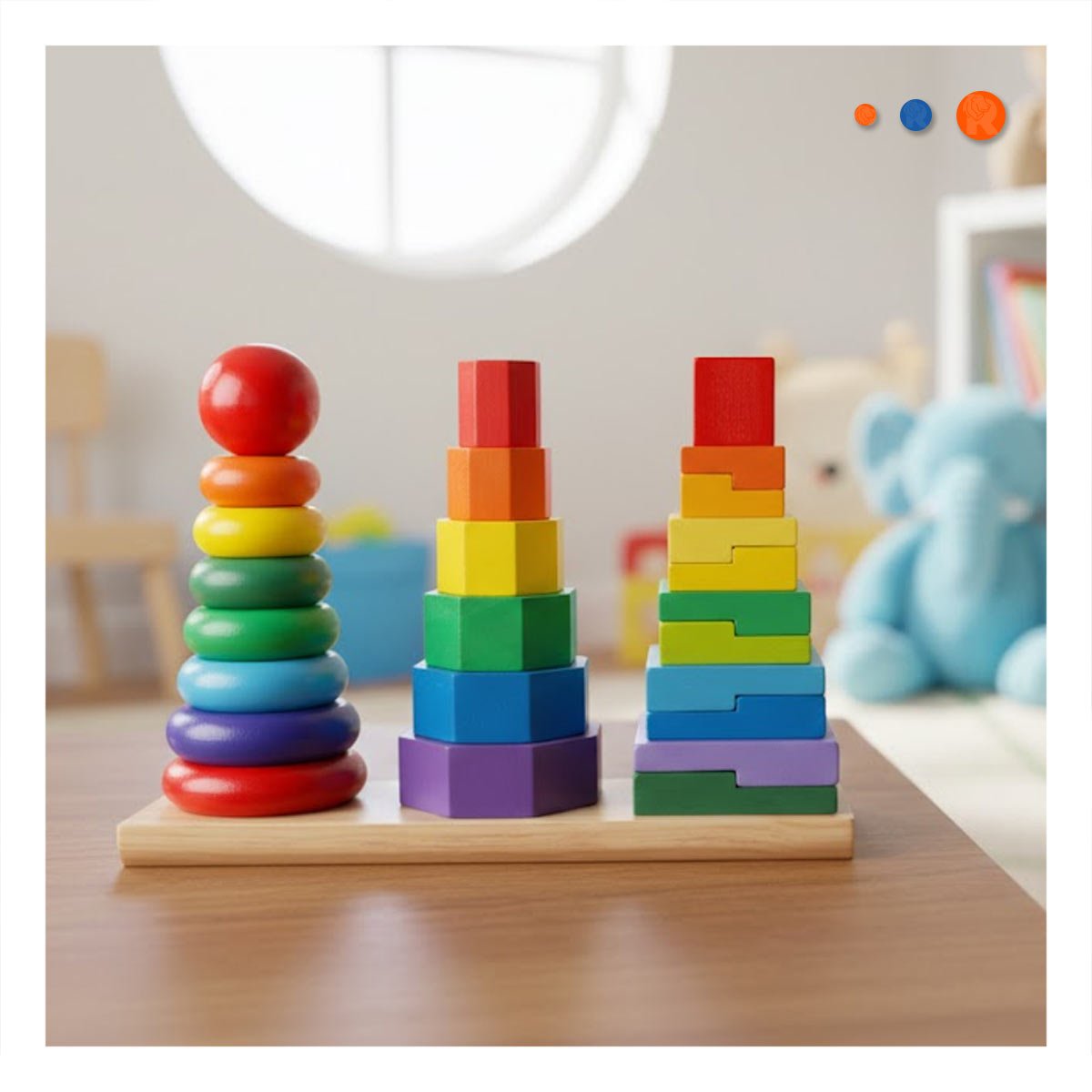 PACK4 CUBOS APILABLES MULTICOLOR PARA JUEGO CREATIVO EN ESPACIOS DE CASA YPAPEL REGALO - 2