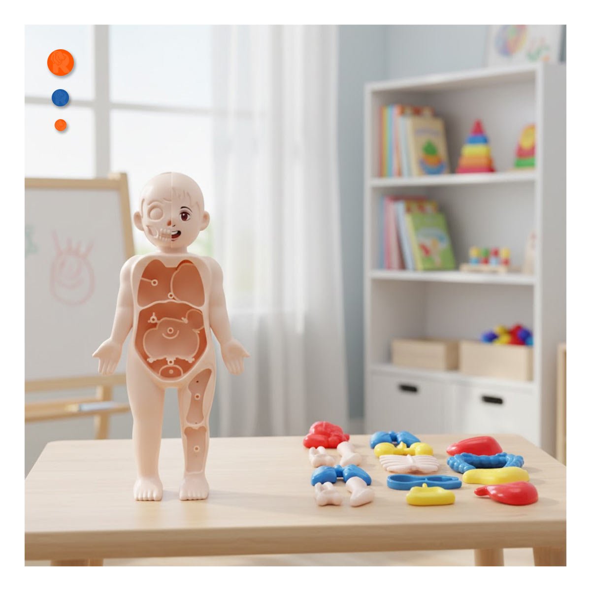 PACK12 MODELO ANATOMICO DE ORGANOS HUMANOS MULTICOLOR PARA EDUCACION - 5