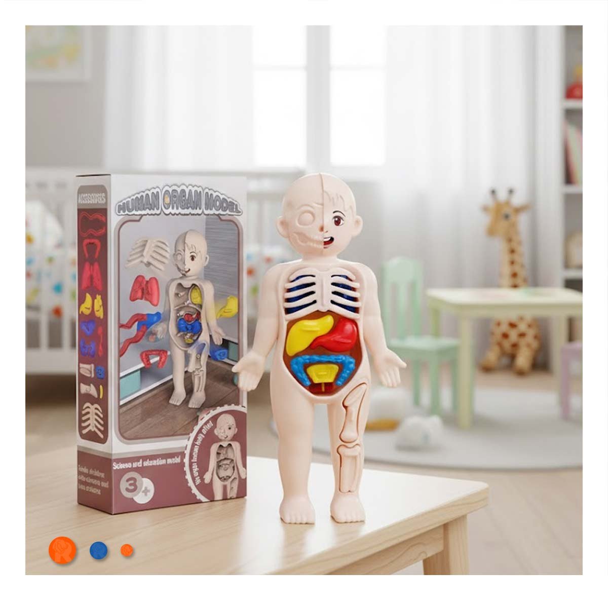 PACK2 HERRAMIENTA DE ORGANOS HUMANOS MULTICOLOR PARA APRENDIZAJE ESCOLAR - 3