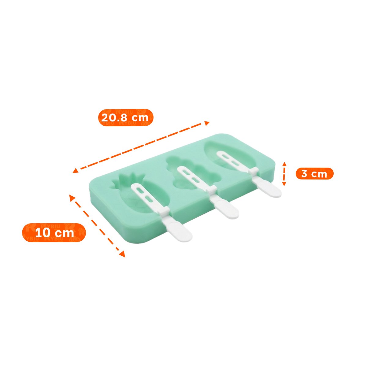 PACK2 MOLDE DE COCINA PARA HACER HELADOS CASEROS CON TRES SABORES YREGALO STICKER - 2