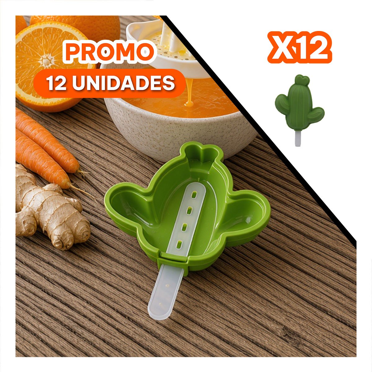 PACK12 PREPARADOR CAPTUS VERDE PARA PREPARAR HELADOS EN FAMILIA YREGALO STICKER - 1