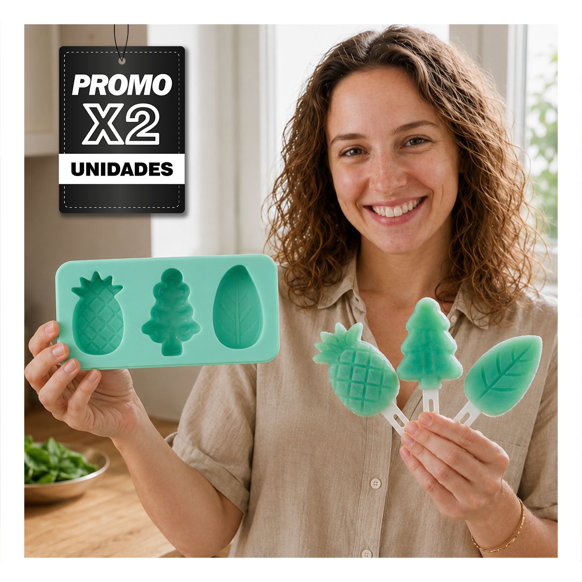 PACK2 RECIPIENTE REUTILIZABLE PARA CREAR HELADOS DE TRES SABORES - 1