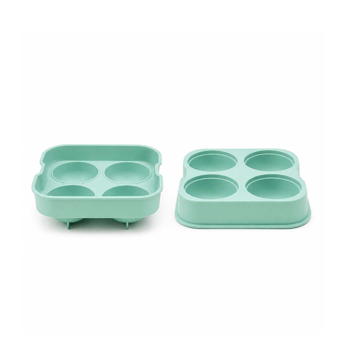 HIELERA PARA HIELO 4 BOLAS VERDE DE USO PRACTICO 12X12X4,7CM Y LIGAS REGALO - 1