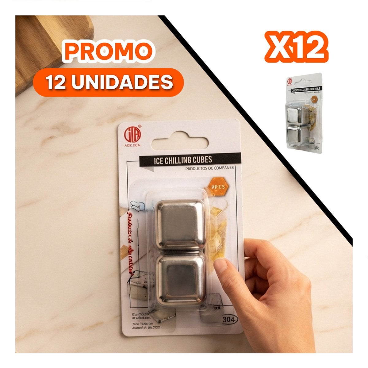 PACK12 PACK REUTILIZABLE DE CUBOS METALICOS PARA SERVIR BEBIDAS FRIAS YREGALO STICKER - 1