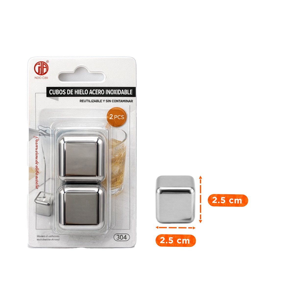 PACK2 SET DE CUBOS METALICOS CON DISEÑO REUTILIZABLE Y PINZA INCLUIDA YREGALO STICKER - 2