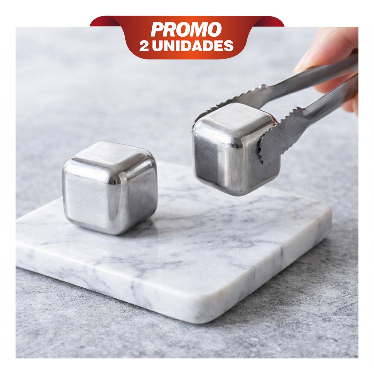 PACK2 PACK DE ACERO CON CUBOS DE HIELO PARA MANTENER BEBIDAS FRIAS YPAPEL REGALO - 1