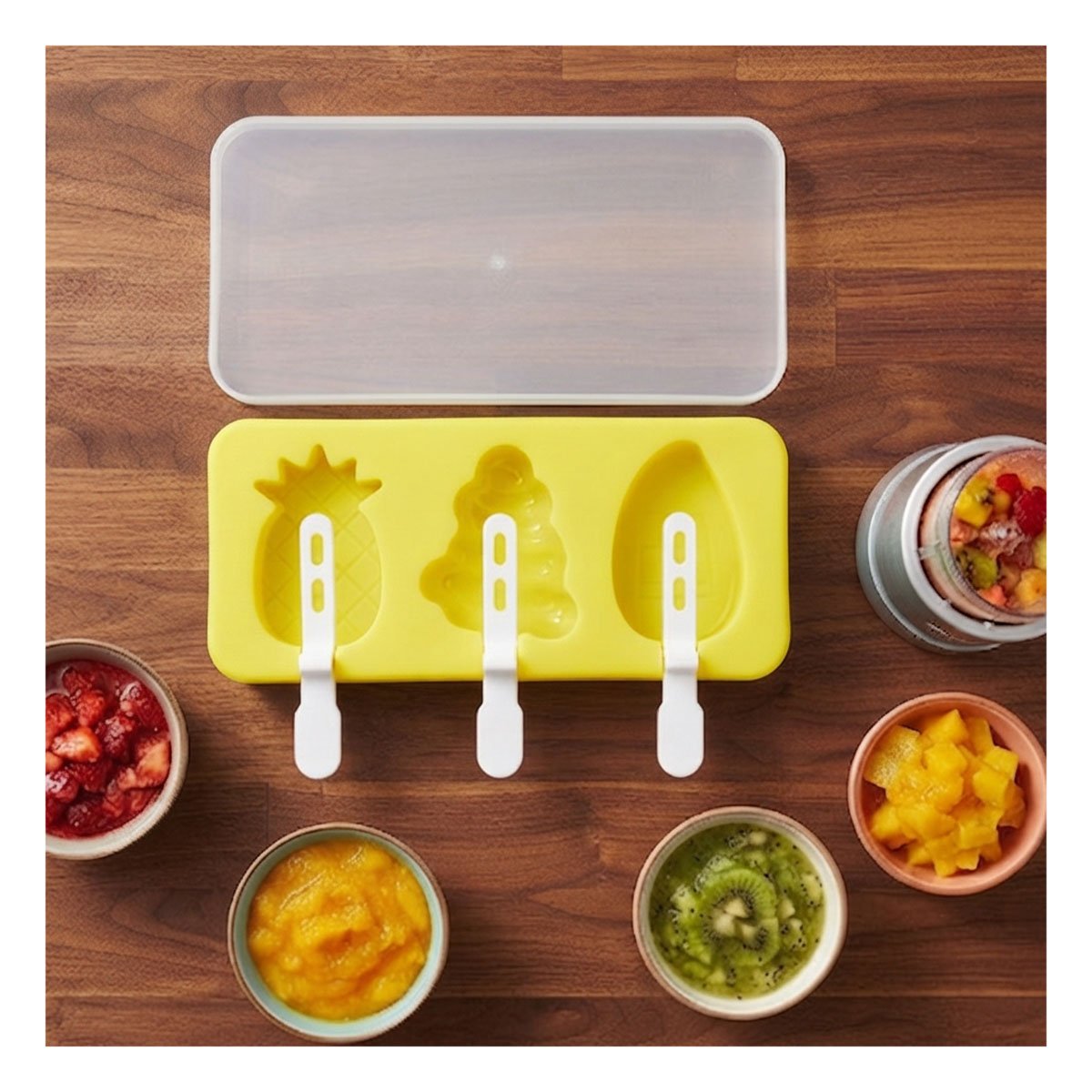 PACK6 PREPARADOR DE COCINA PARA HELADOS CASEROS DE TRES SABORES YREGALO STICKER - 3