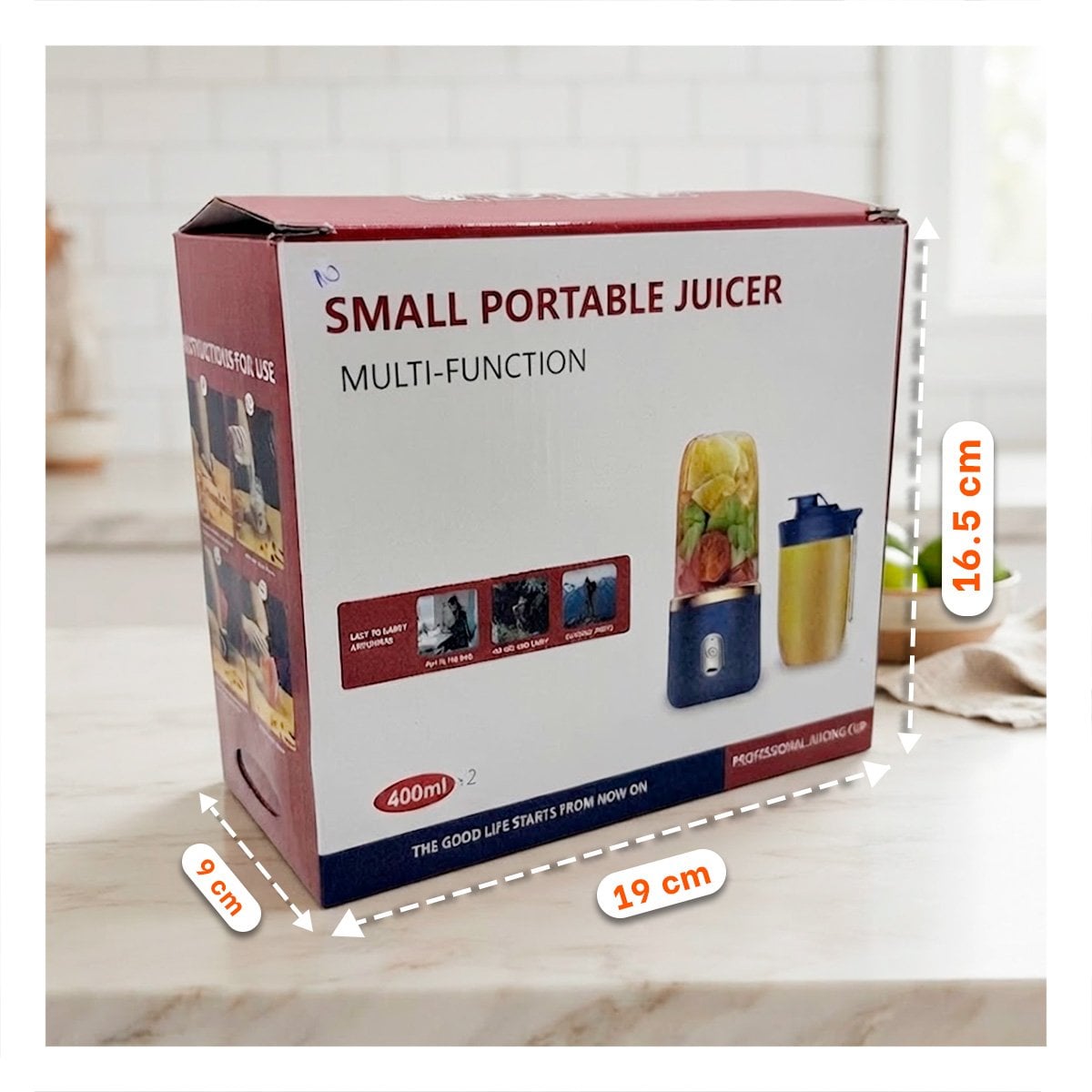 MEZCLADOR DE BATIDOS ROSADO PORTATIL CON VASO PRACTICO 400ML Y REGALO STICKER - 2
