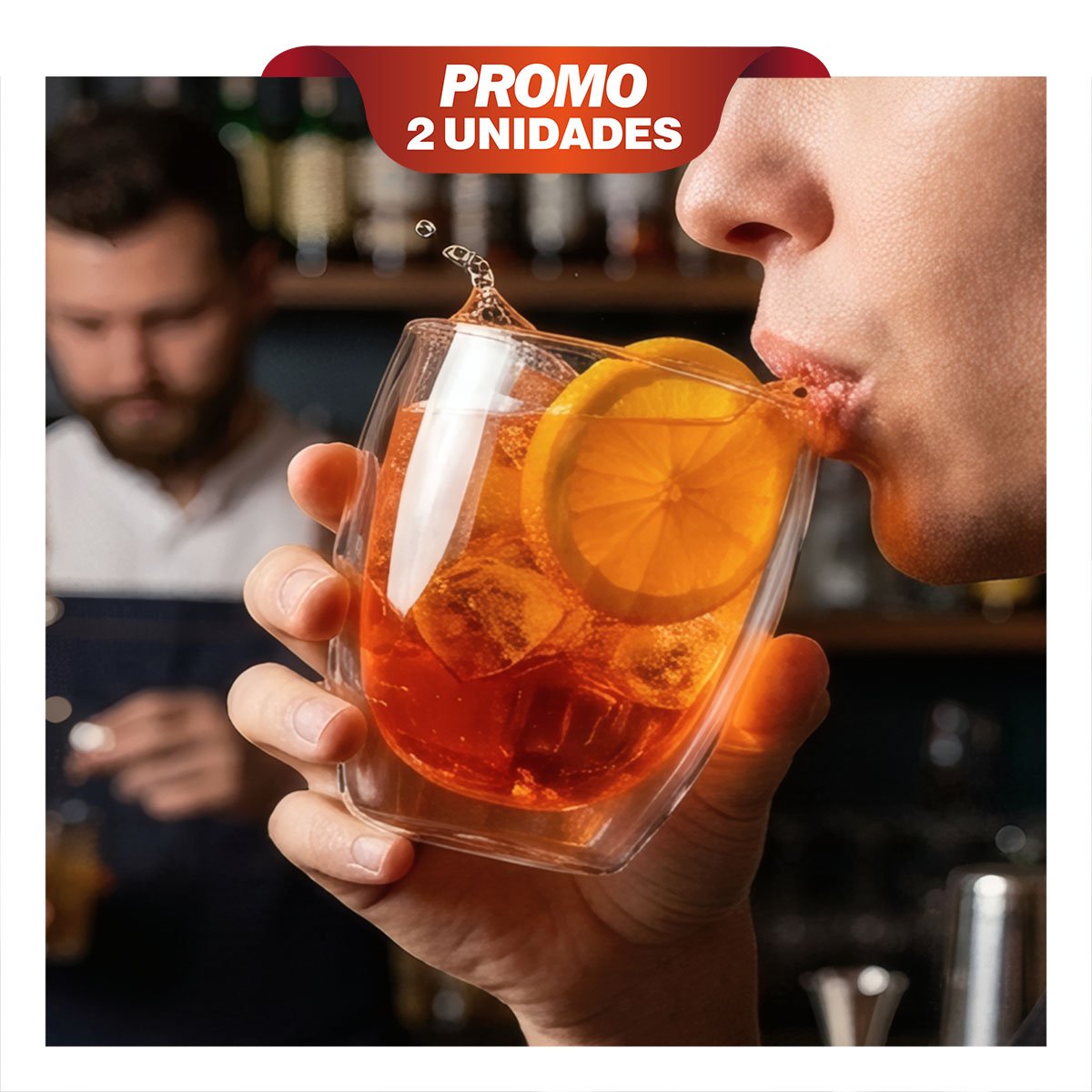 PACK2 VASO DE VIDRIO PARA ESPRESSO CON DOBLE CAPA TRANSPARENTE 10X10CM YREGALO STICKER - 1