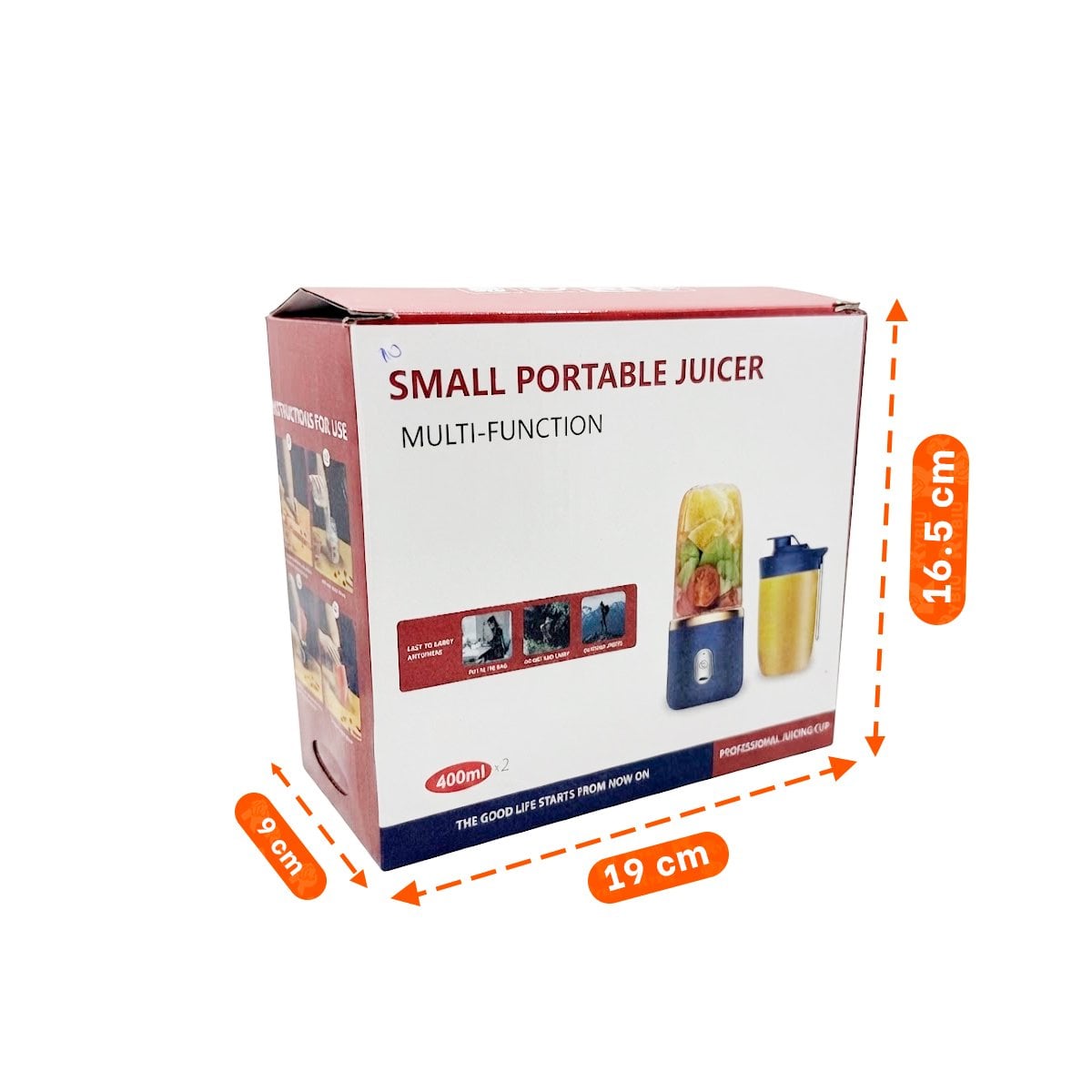 PACK6 MEZCLADOR ROSADO CON VASO 400ML PARA FRUTAS Y BEBIDAS NATURALES YPAPEL REGALO - 4