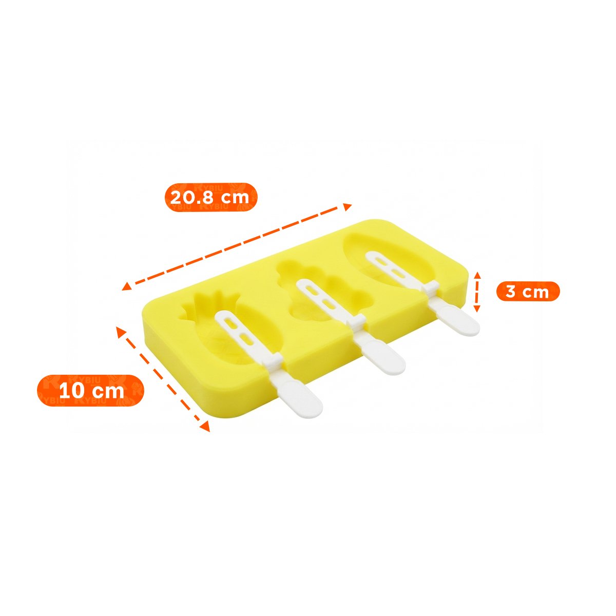 PACK2 HELADERA DE COCINA PARA PREPARAR HELADOS PIÑA UVA MANGO AMARILLO YPAPEL REGALO - 4