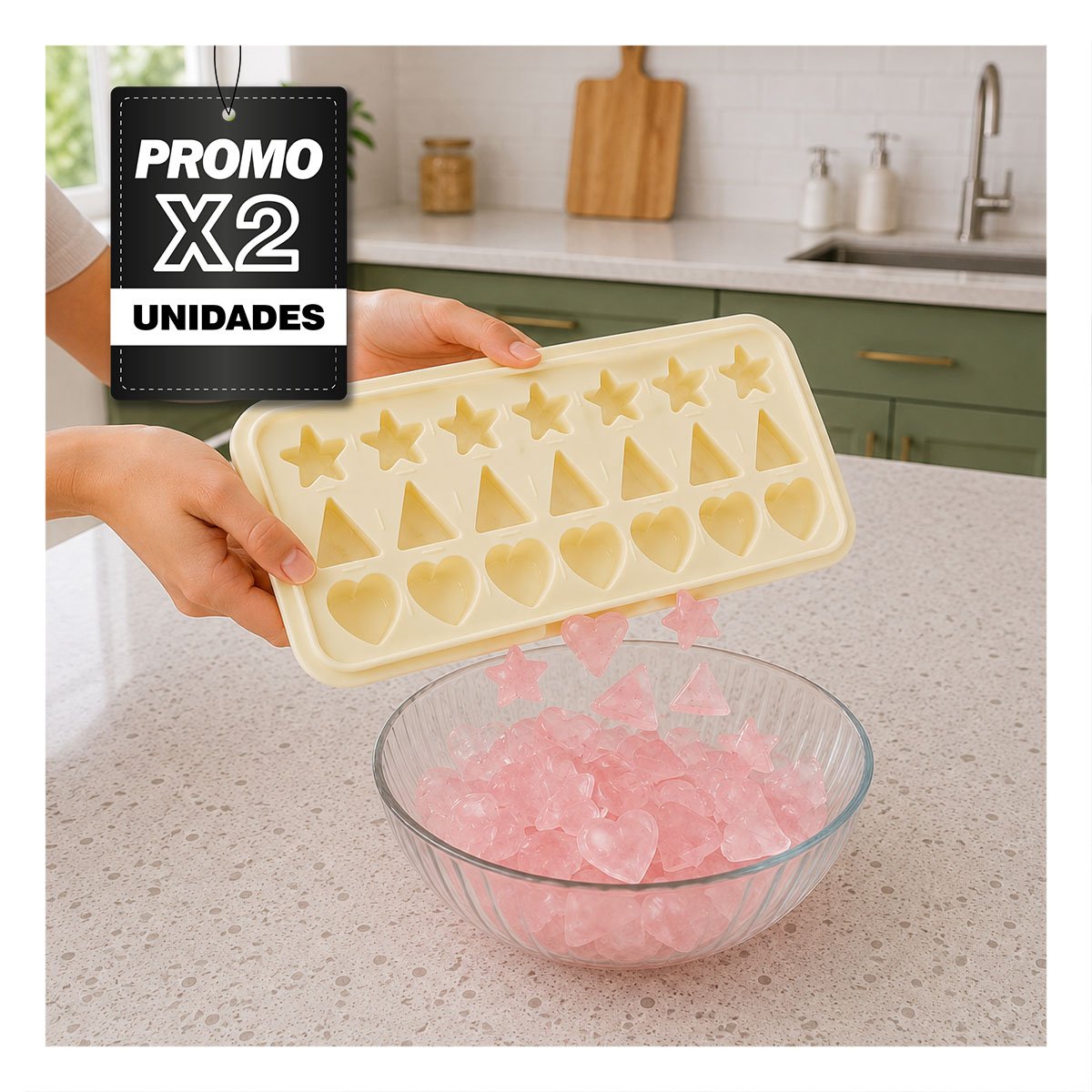 PACK2 RECIPIENTE PARA CONGELAR HIELO CREMA CON DISEÑOS VARIADOS - 1