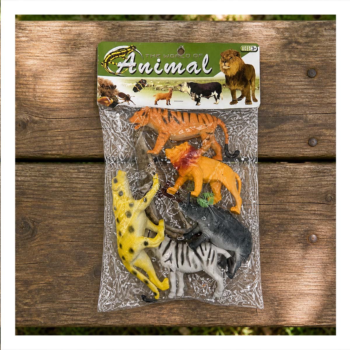 PACK12 SET BOLSA ANIMALES SILVESTRES 6 PIEZAS Y 2 PALMERAS MULTICOLOR - 2