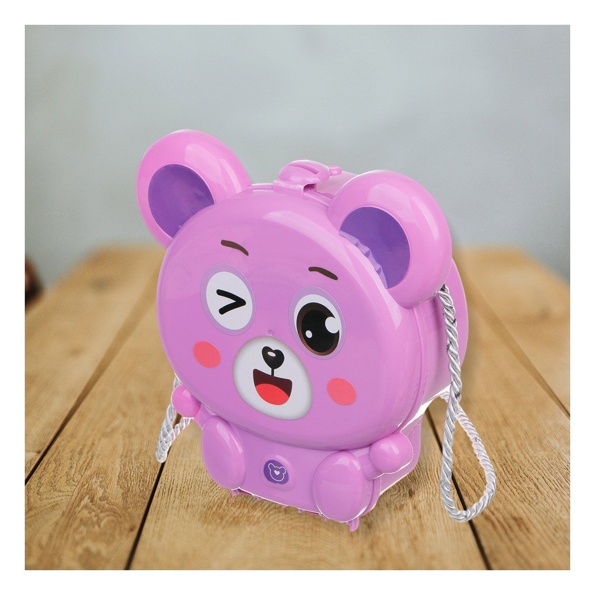 PACK4 PORTAOBJETOS OREJITAS PET SHOP 19 PZS MORADO CON ACCESORIOS DE JUEGO INFANTIL - 2