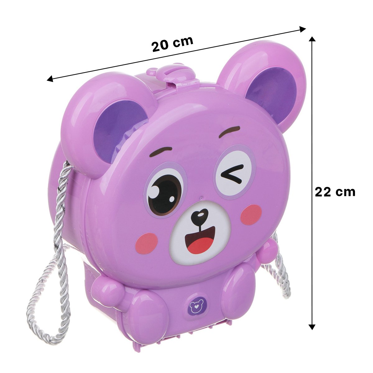 PACK4 PORTAOBJETOS OREJITAS PET SHOP 19 PZS MORADO CON PIEZAS CREATIVAS YREGALO STICKER - 4