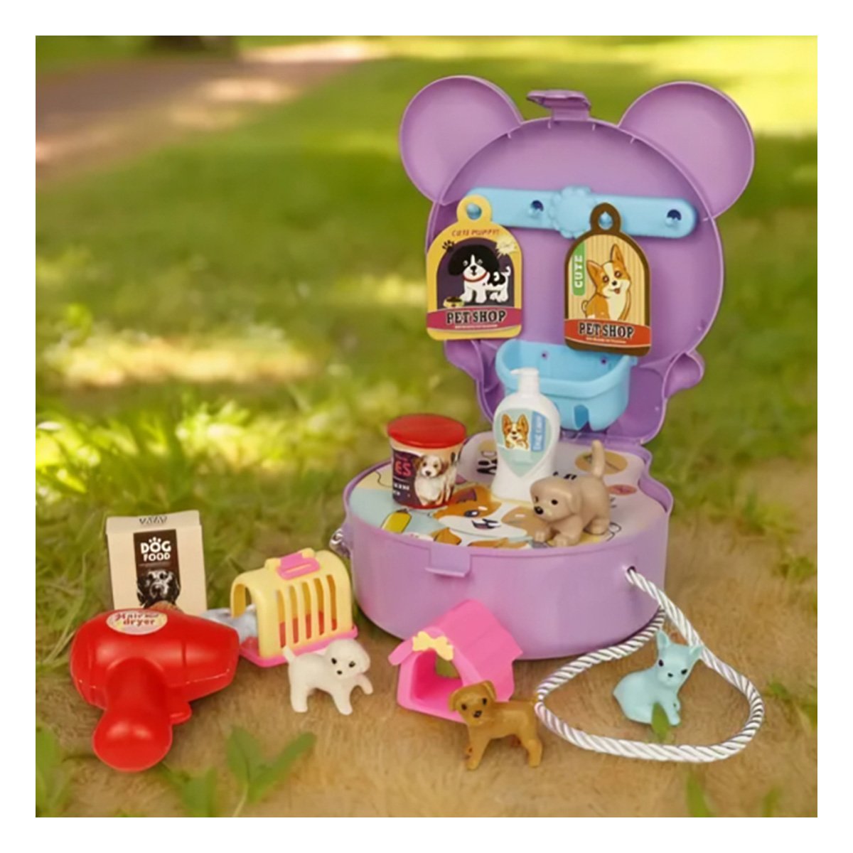ESTUCHE OREJITAS PET SHOP 19 PZS MORADO PARA NINOS Y JUEGO IMAGINATIVO YREGALO STICKER - 5